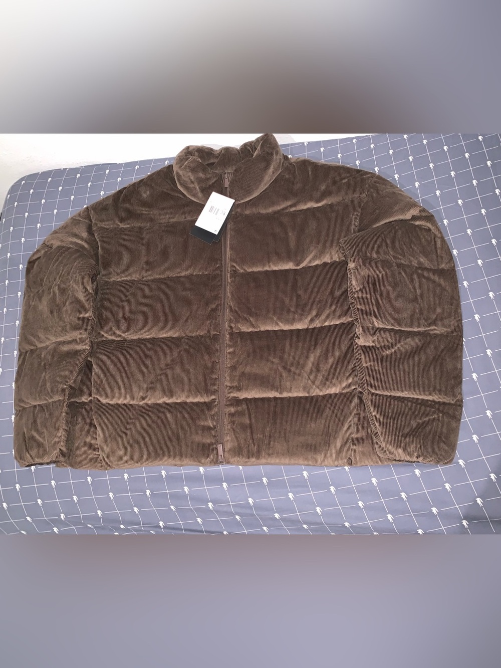 Nike Jordan Flight Down Puffer Jacket "Baroque Brown" Corduroy HV0536-237 Sz:2XL